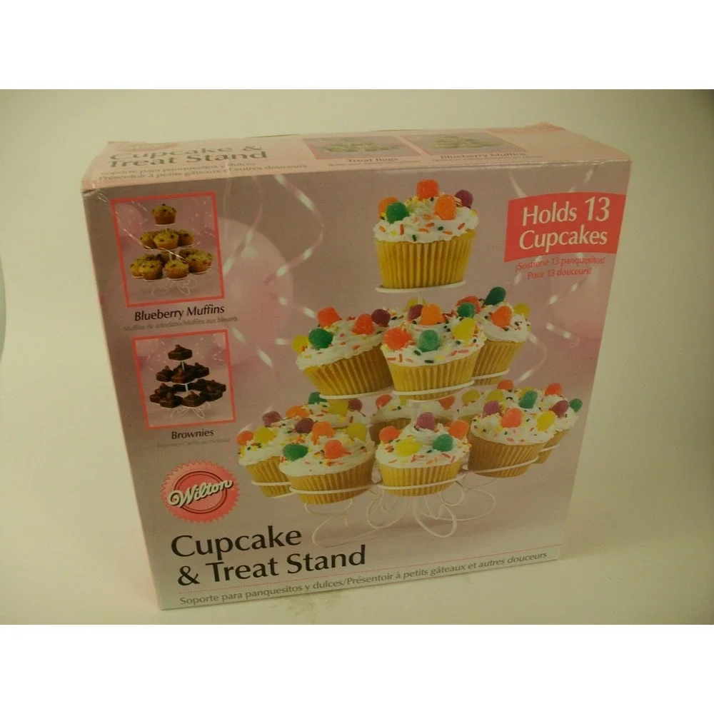 Wilton 3 Tier Cupcake And Treat Stand Holds 13 Cupcakes Brownies Holder